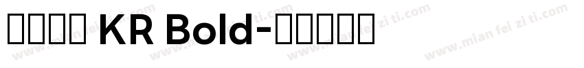 有愛鋭方 KR Bold字体转换